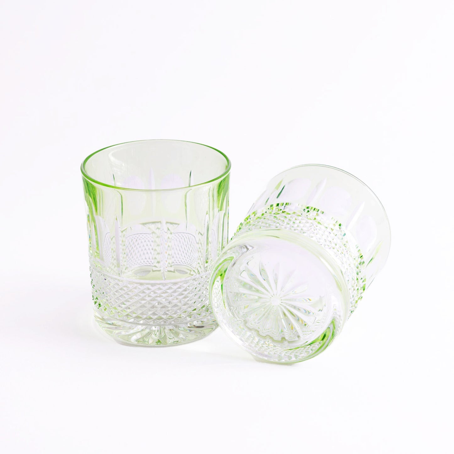 Francuz Crystal Tumblers - Set of 2 in Light Green