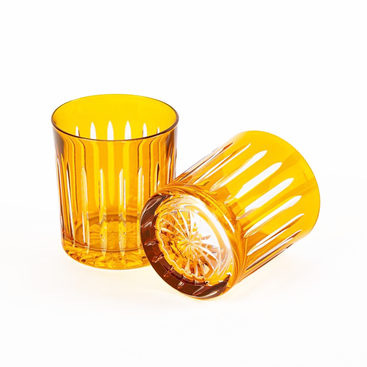 Pasek Crystal Tumblers - Set of 2 in Gold