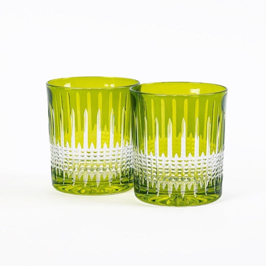 Miecz Crystal Tumblers - Set of 2 Jablko in Green