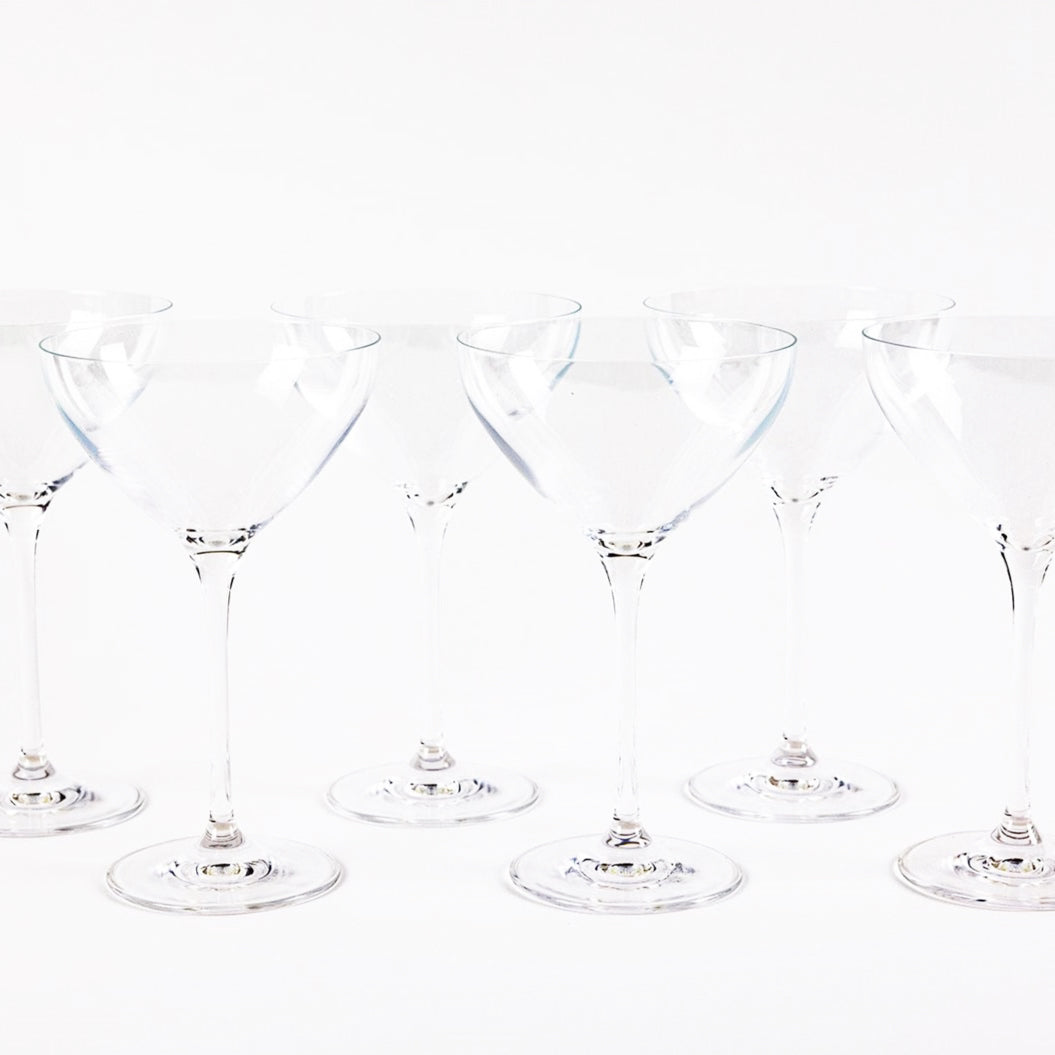 Classic Martini Glasses- Set of 6