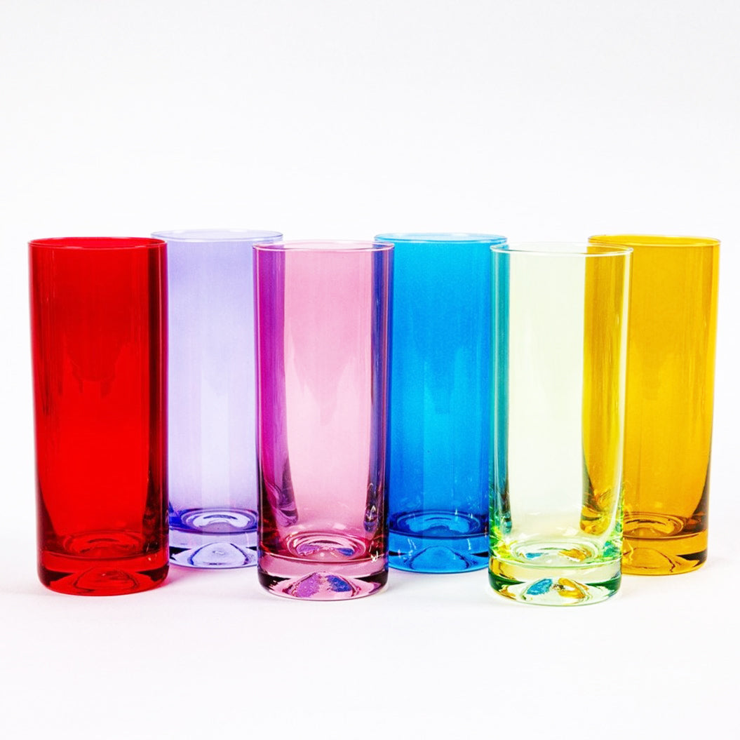 Tecza Crystal Tall Glasses - Set of 6