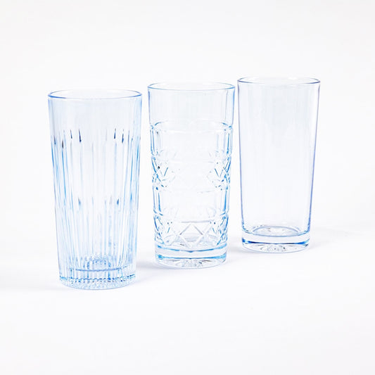 High Ball Crystal Glasses - Set of 6